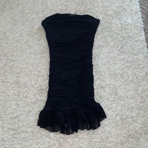 black strapless tube dress. formal and tight fitting. never worn!